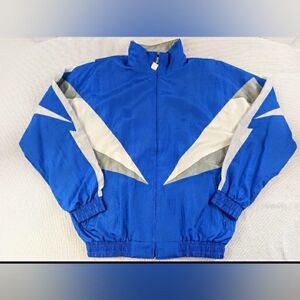 Vintage Pro Celebrity Track Jacket Blue White Gray Men's Size Meduim